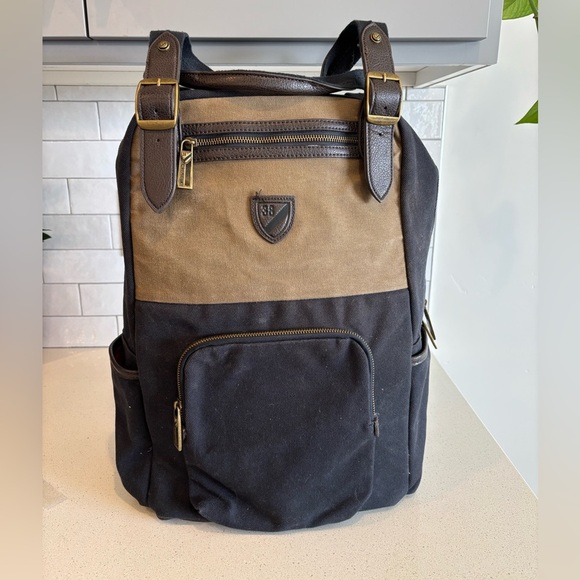 Daniel Cremieux Other - Daniel Cremieux Limited Edition Canvas Leather Backpack Laptop Messenger Bag EUC